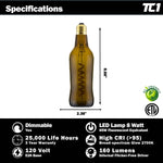 Filament LED Brown Beer Bottle Light | Compatible with String & Pendant Applications