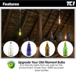 Filament LED Blue Beer Bottle Light | Compatible with String & Pendant Applications