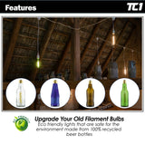 Filament LED Green Beer Bottle Light | Compatible with String & Pendant Applications