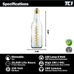 Filament LED Clear Beer Bottle Light | Compatible with String & Pendant Applications