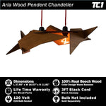 Aria Reclaimed Wooden Pendant Chandelier - Design Color Warm Summer