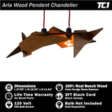 Aria Reclaimed Wooden Pendant Chandelier - Design Color Warm Summer