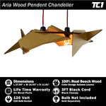 Aria Reclaimed Wooden Pendant Chandelier - Design Color Autumn Leaves