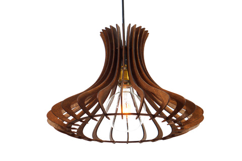 Tamarin Reclamied Wooden Pendant Chandelier - Design Color Dark Forest