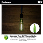 Filament LED Green Beer Bottle Light | Compatible with String & Pendant Applications