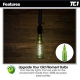 Filament LED Green Beer Bottle Light | Compatible with String & Pendant Applications