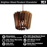 Brighton Reclaimed Wooden Pendant Chandelier - Design Color Warm Summer