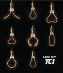 LED 8W  Loop Cross Bulb | Dimmable